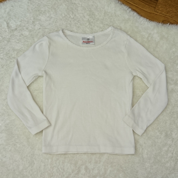 Hannah Andersson White Long Sleeve Shirt, Girls Size 100, Great Condition - Picture 1 of 11